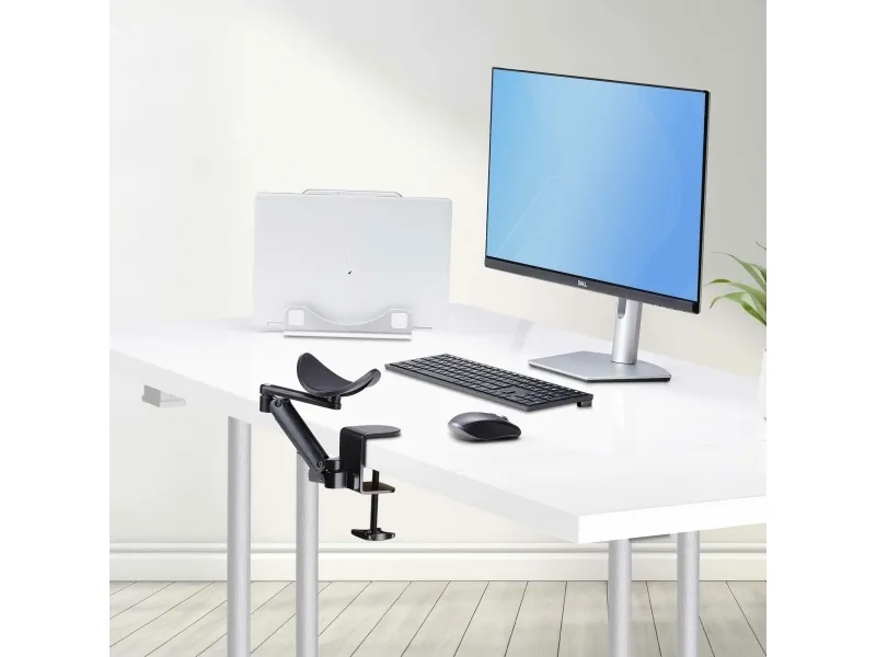 StarTech.com Adjustable Arm Rest For Desk, Clamp-On Install/No Drilling - Monteringssæt (armstøtte) - aluminium, stål, plastik - sort - skrivebordsmonterbar