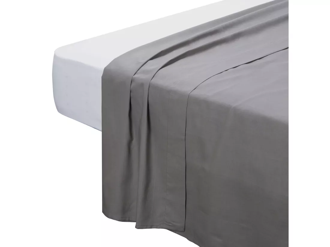 Parure de lit 100% coton avec 150 fils au pouce carré Gris