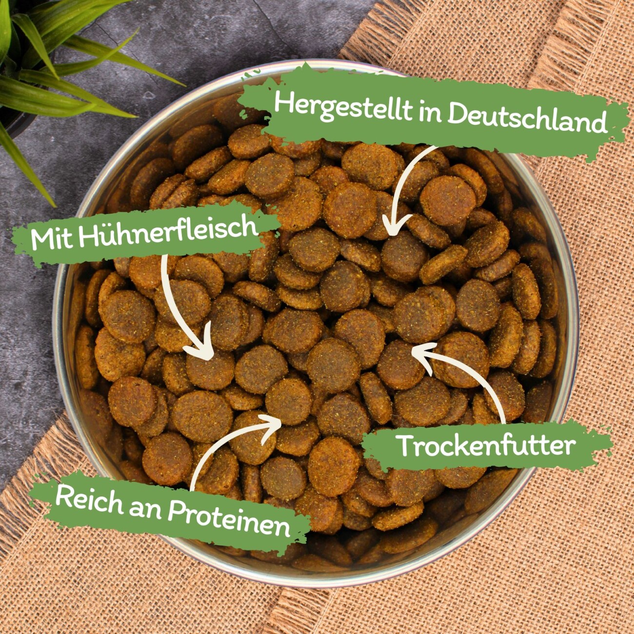 Lyra Pet Lecker.Pet Gino's Adult Maxi mit Huhn Hundefutter Trockenfutter Vollnahrung 4 kg
