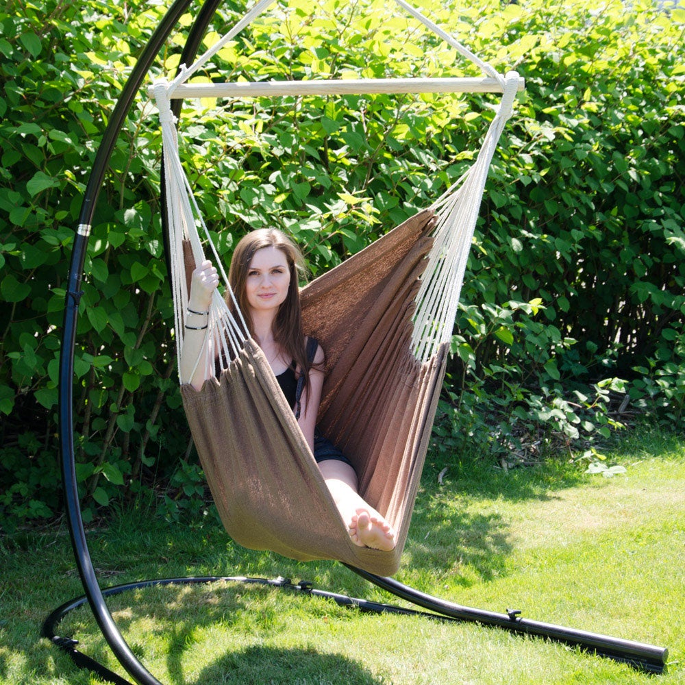XXL Hangstoel Relaxstoel 185x130cm tot 150kg in Bruin