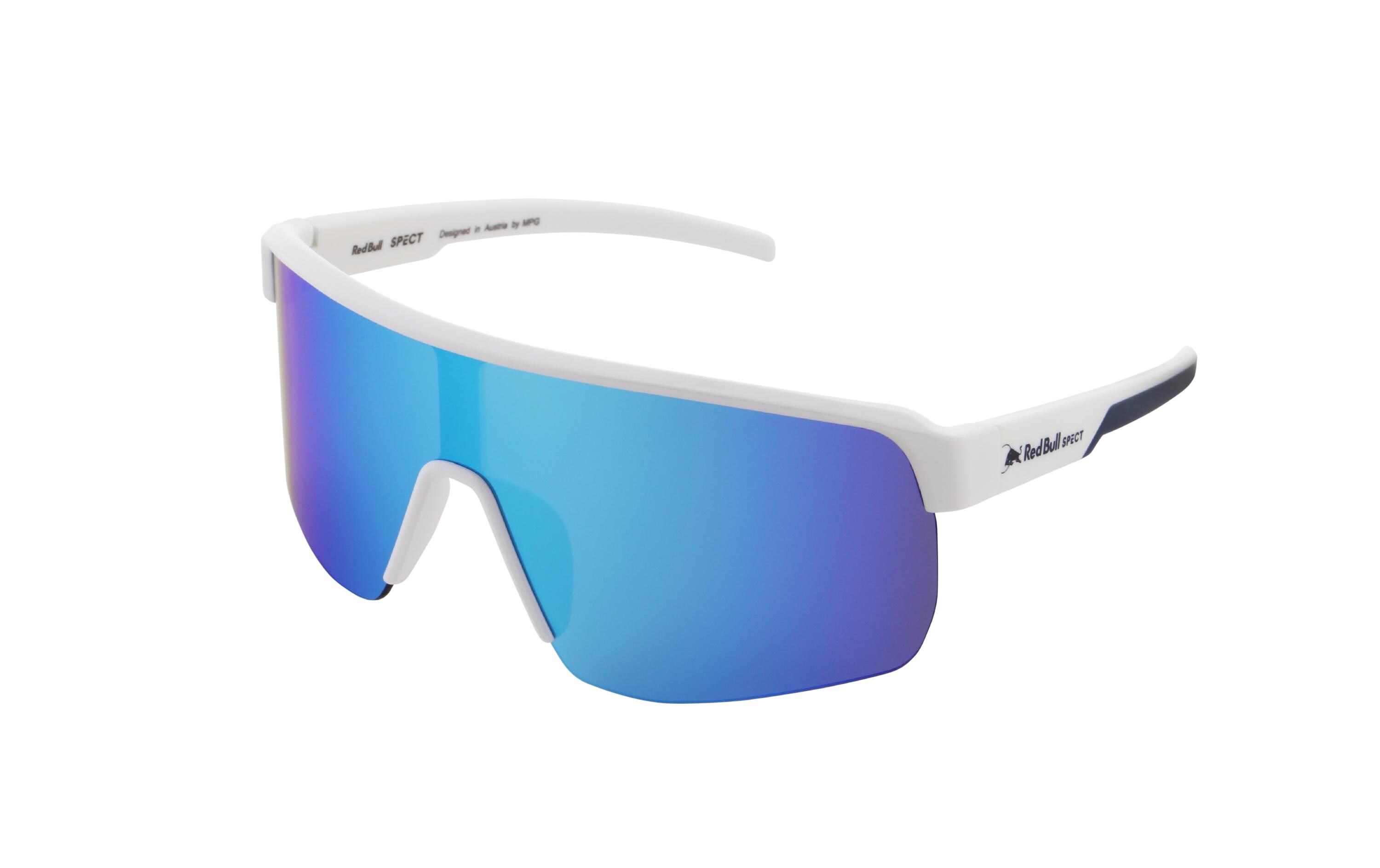 Sportbrille Dakota White, Smoke with Blue MirrorVelobrille