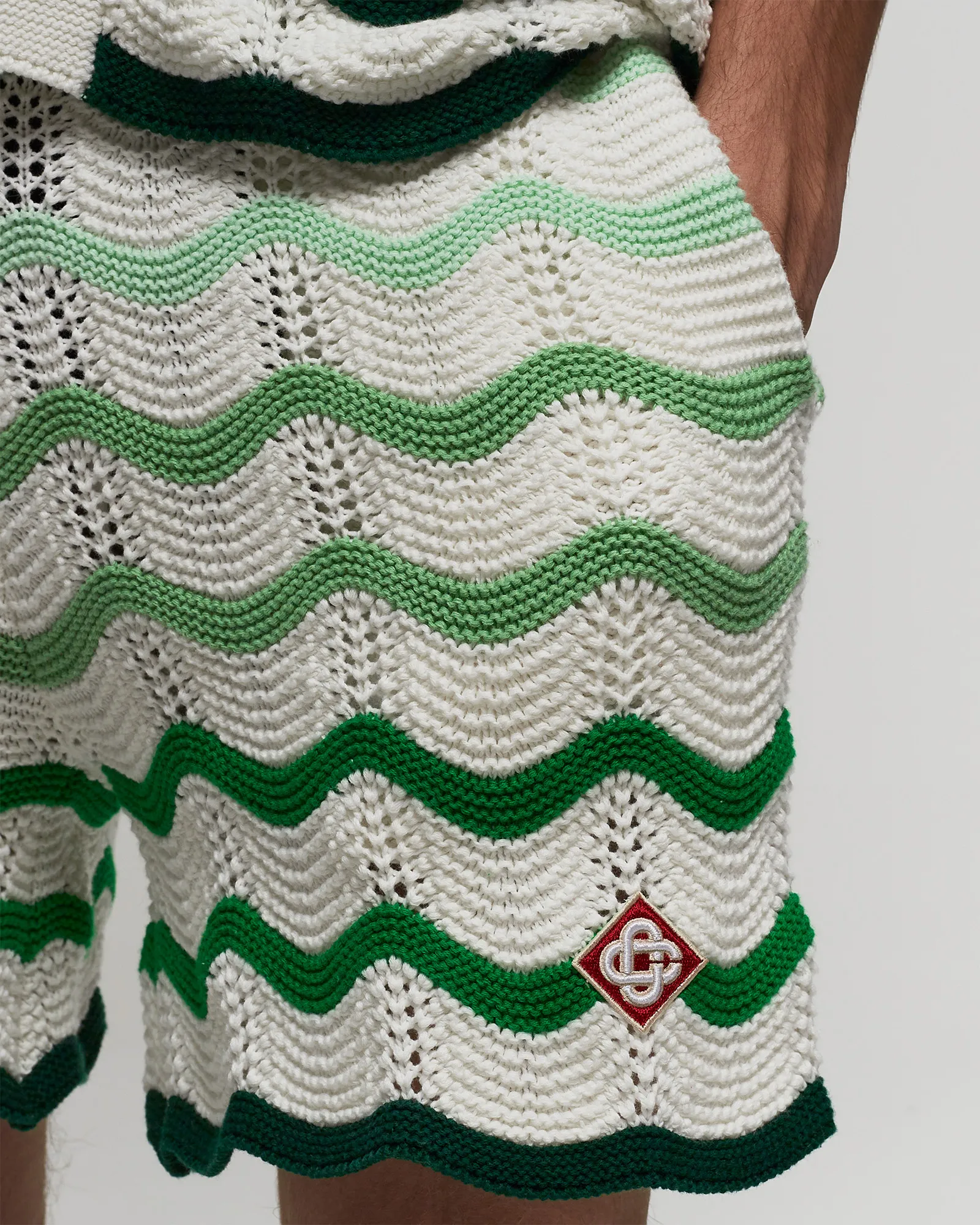 Casablanca GRADIENT WAVE TEXTURE SHORTS