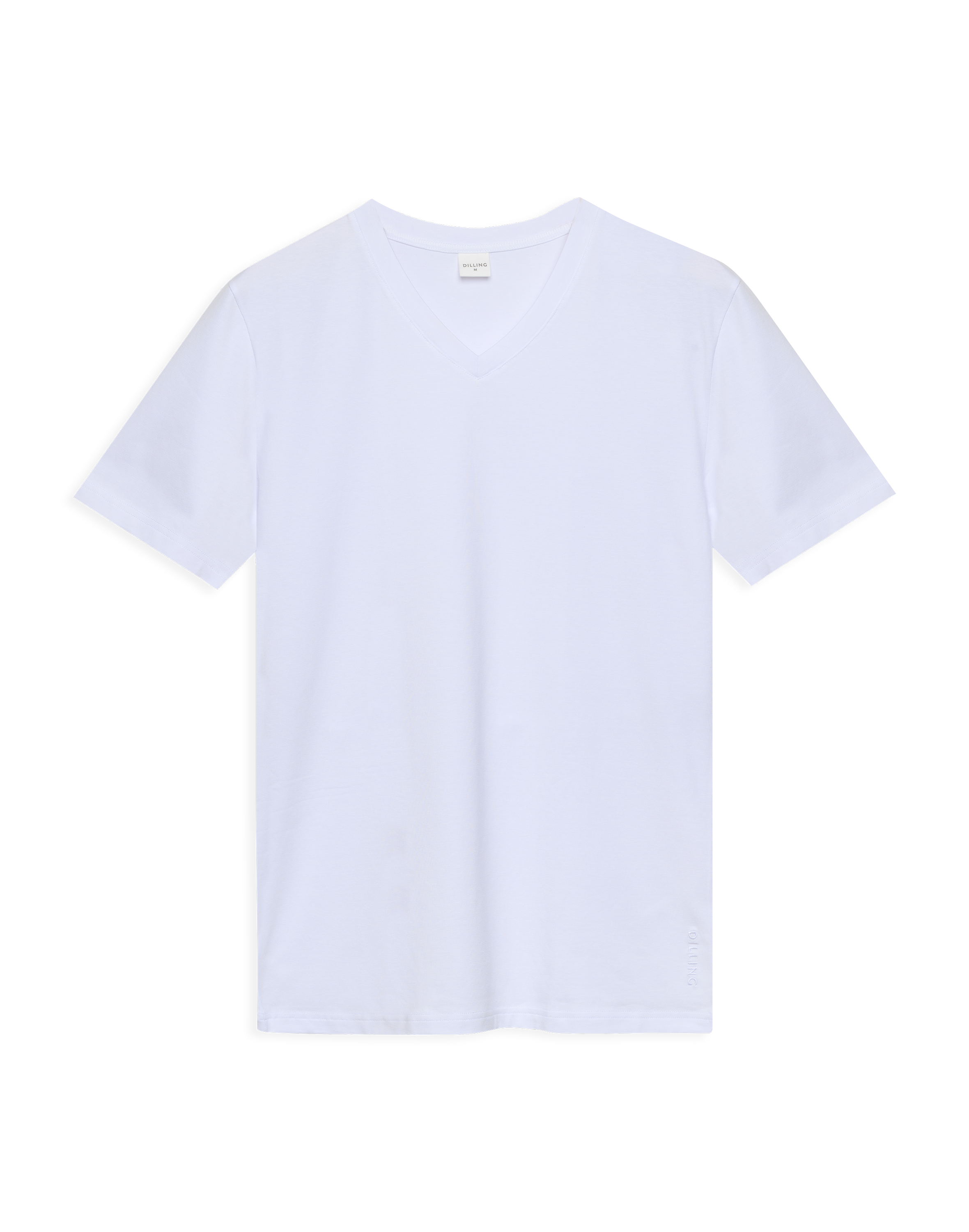 T-shirt met v-hals voor heren in Wit