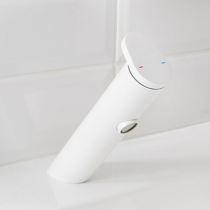 Mitigeur de lavabo blanc mat GoodHome Nyasa