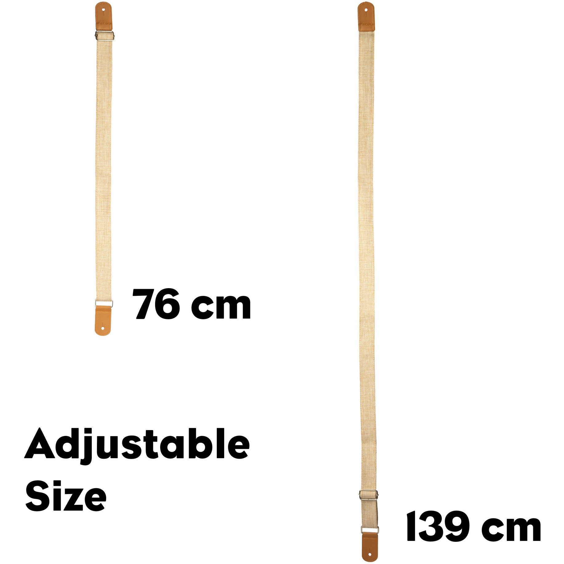 Cascha HH 2202 ukelele draagband katoen beige