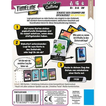 Asmodee Zygomatic Timeline Twist: Pop Culture