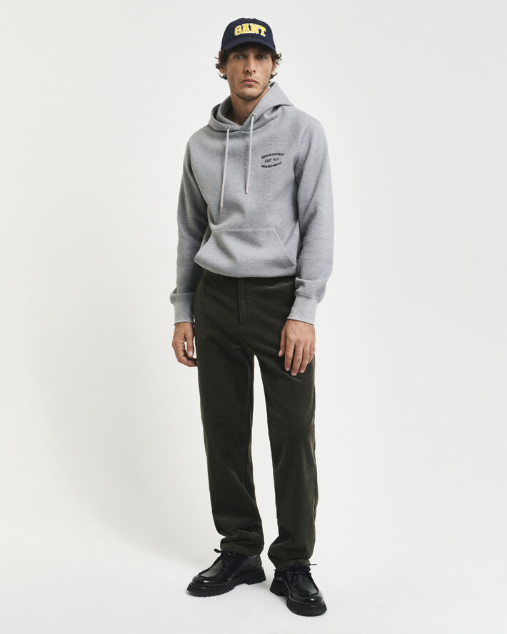 Gant REGULAR CORD CHINOS Dark sage