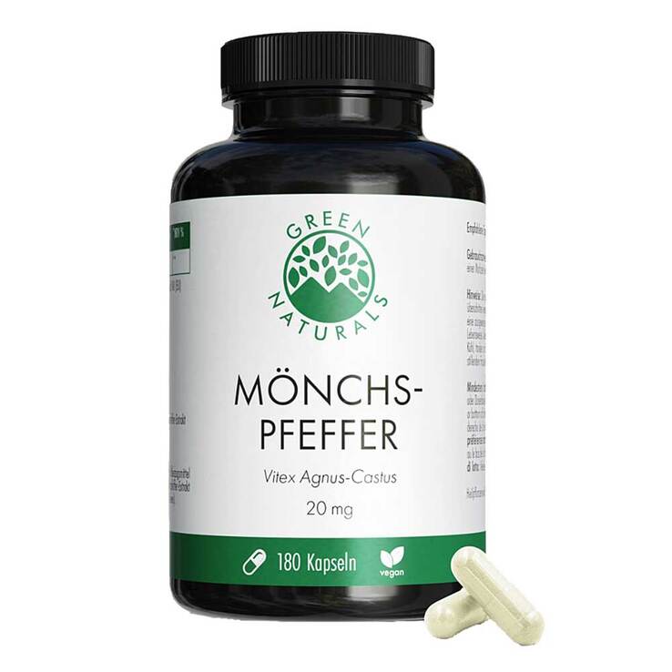 Green Naturals Mönchspfeffer 20mg hochdosiert Kapseln , 180 St
