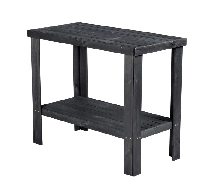 Bord m/hylde Georgia træ sort 90 x 45 x 74 cm