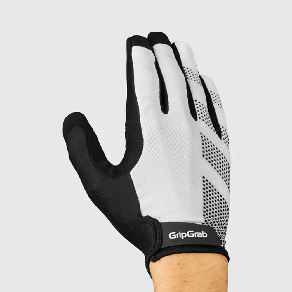 GripGrab Ride RC Lite Padded MTB Zomer Fietshandschoenen Lange Vingers Wit
