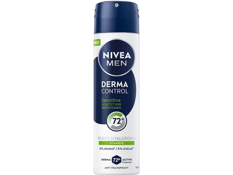 NIVEA MEN Deo Spray Derma Control Sensitive Male 150 ml Deo bietet langanhaltenden Schutz gegen Körpergeruch