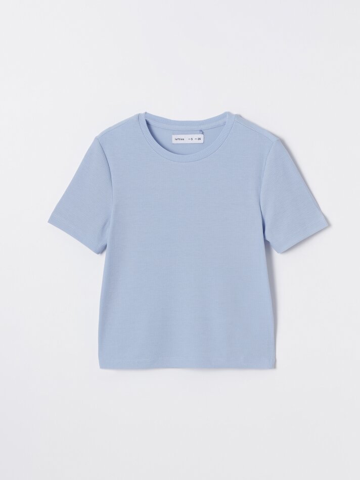 Blusa de pijama canelada - Azul