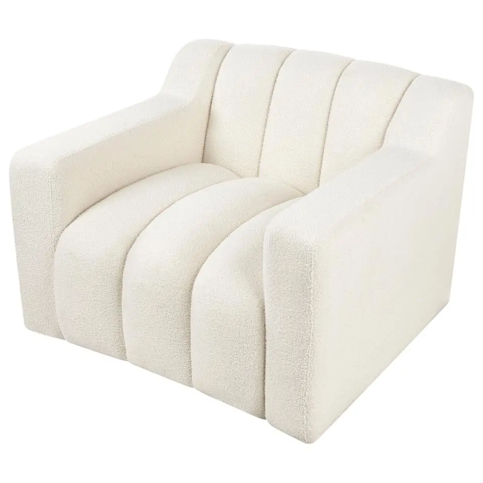 AGERUP - Fauteuil - Gebroken wit - Bouclé