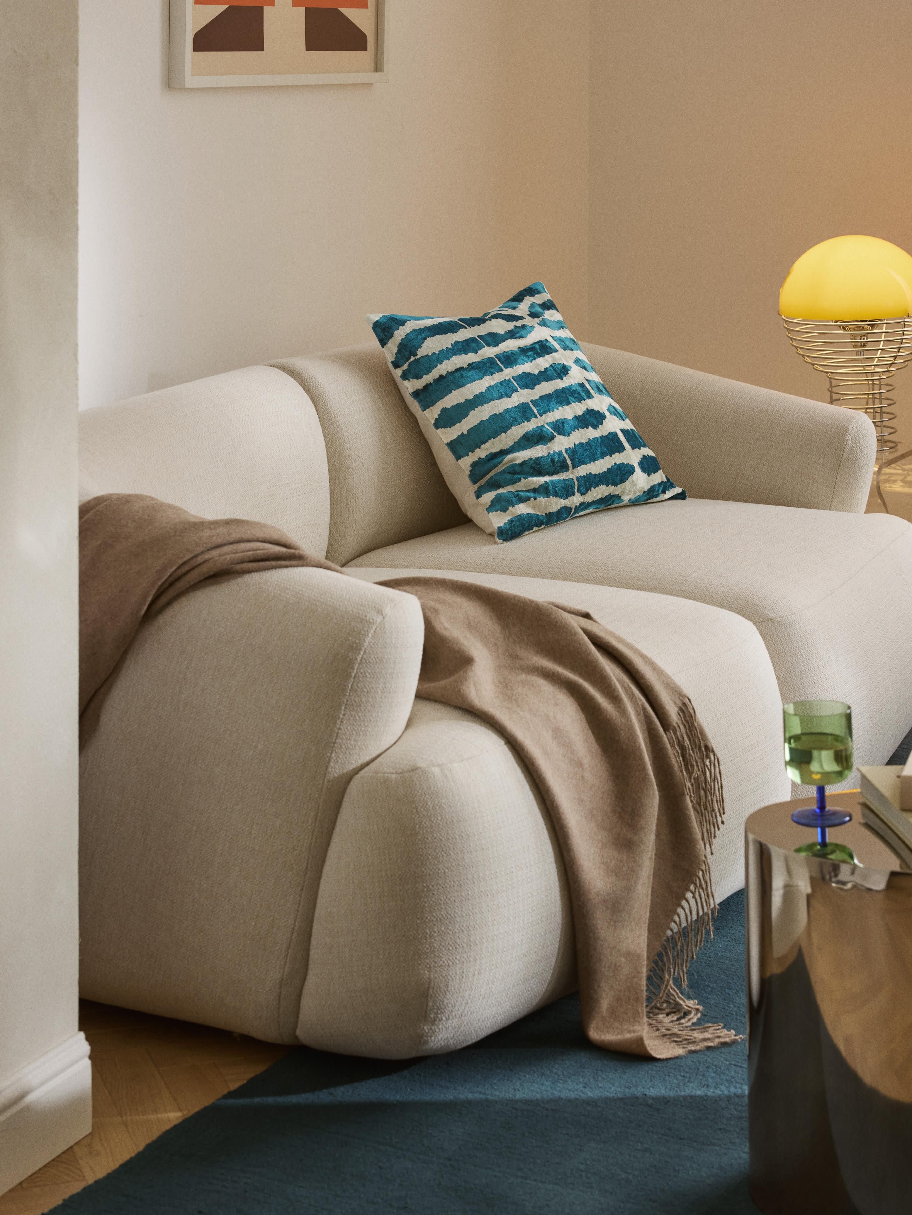 Viscose kussenhoes Dejan met ingeweven jacquardpatroon