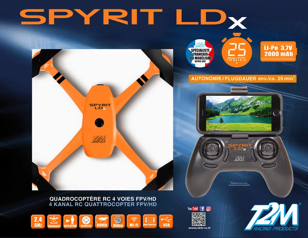 QUADROCOPTERE RADIOCOMMANDE SPYRIT LDx