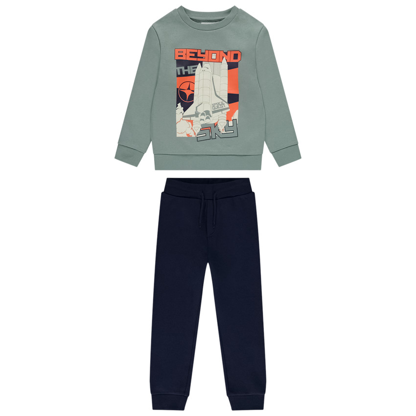 Ensemble jogging 2 pièces en molleton pour garçon