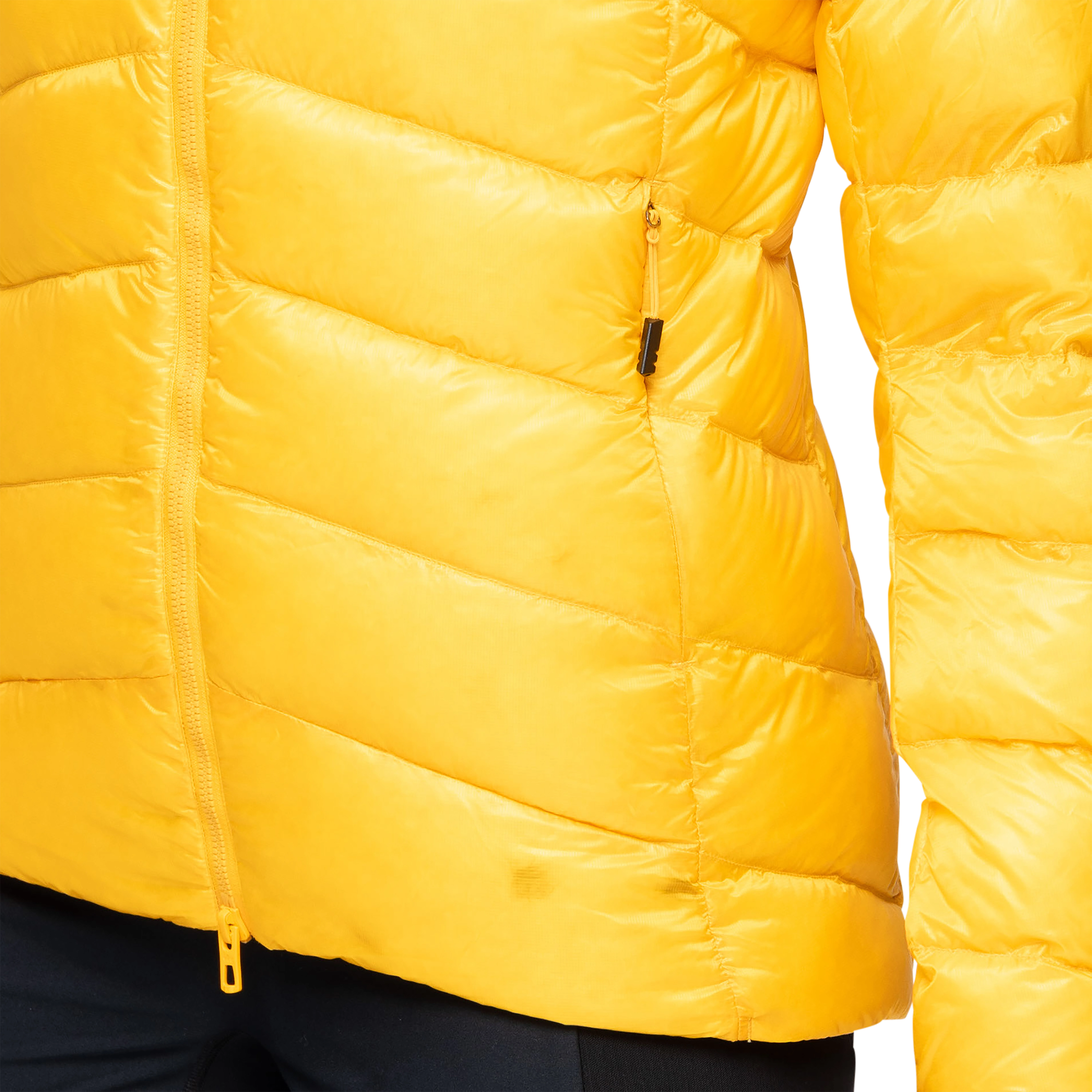 Y LightLine Weightless Down Jacket Hood Women Mango Yellow