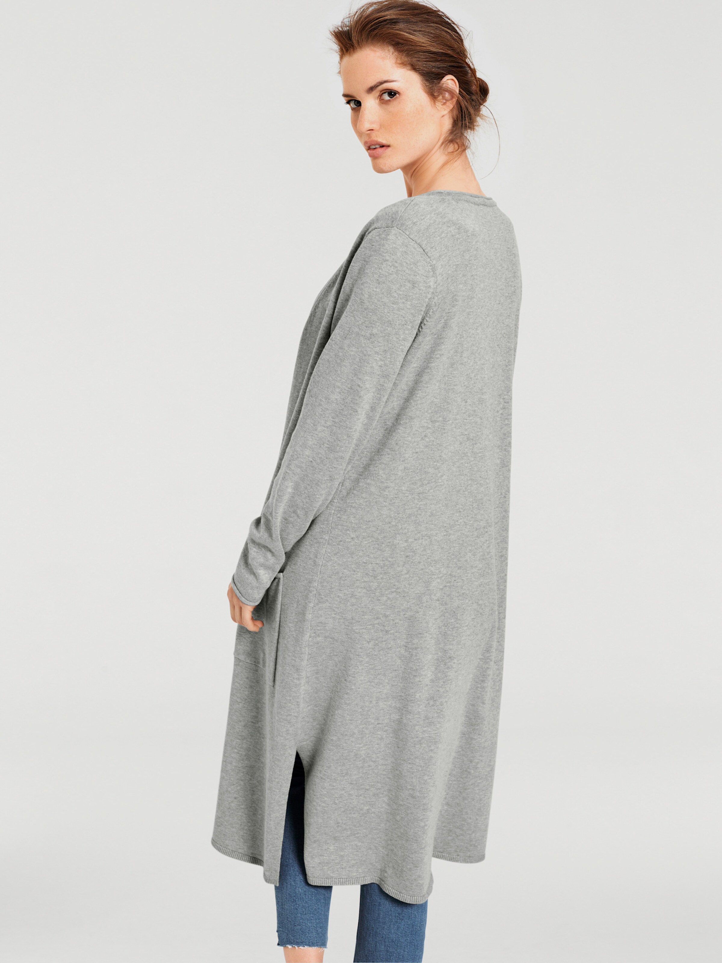 Long-Strickjacke