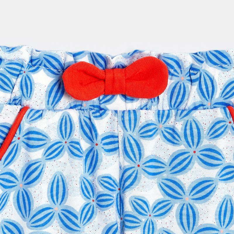 Pantalon fluide impression graphique bleu bébé fille Bleu