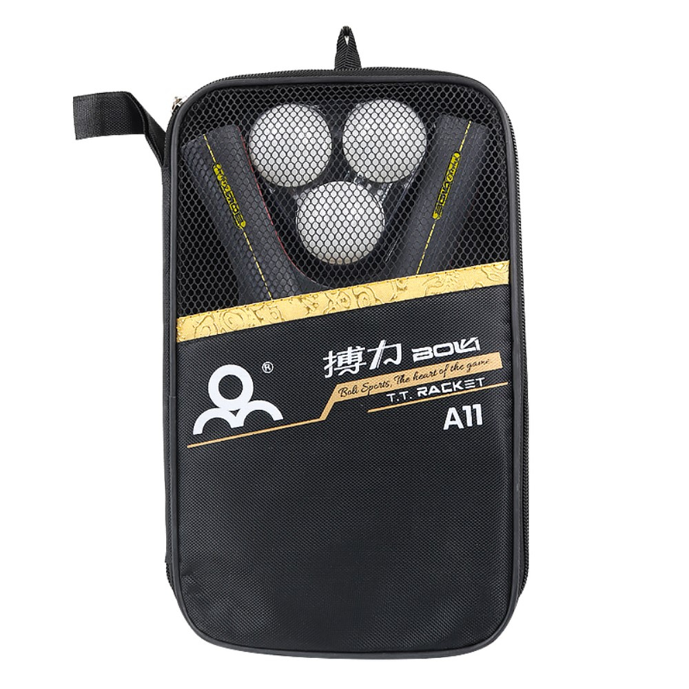 (5-tlg. Set) Tischtennis Kit Ping Pong Spiel Schläger / Bälle   Transporttasche