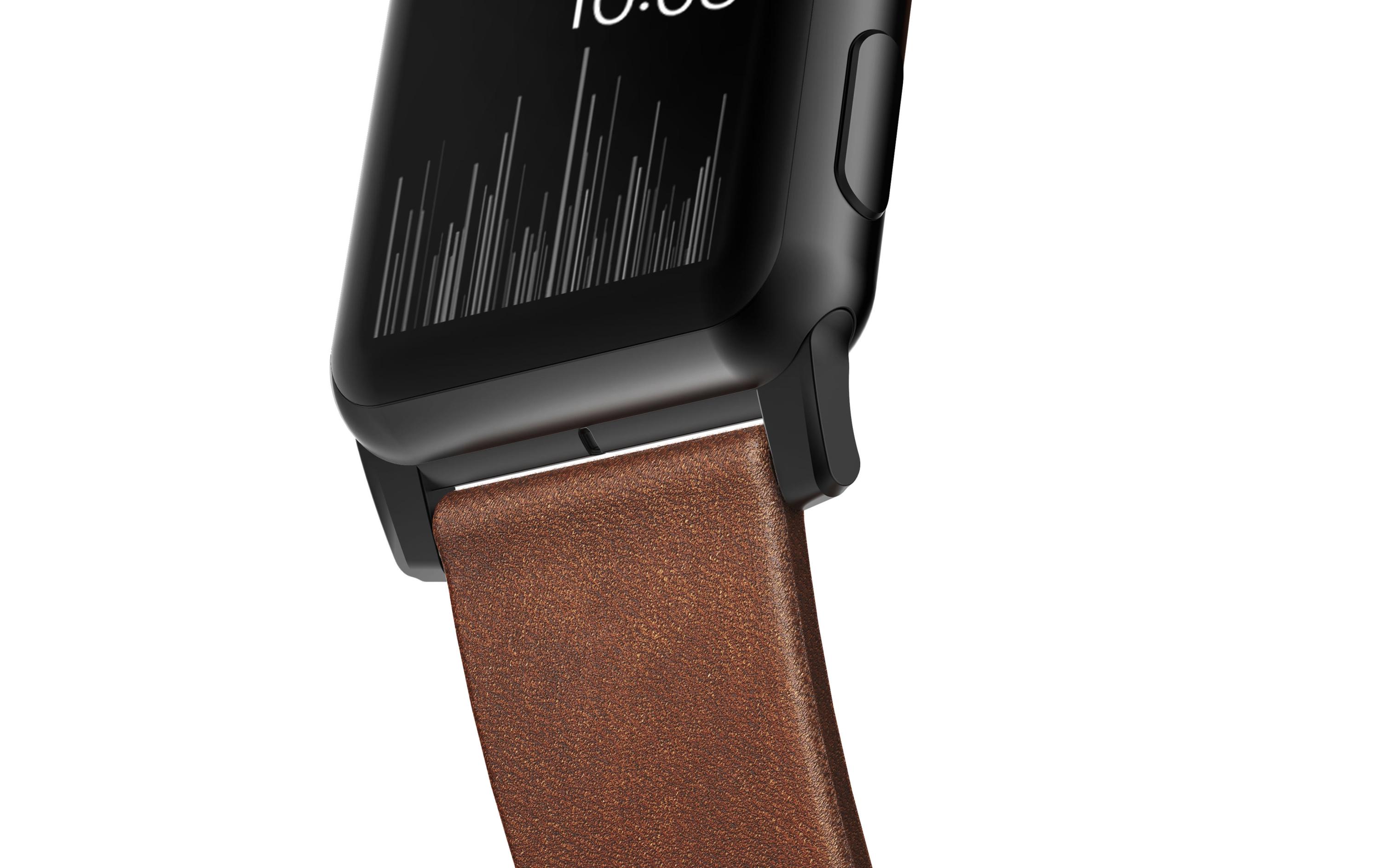 Lederarmband Modern Strap Apple Watch Braun/SchwarzPremium-Lederarmband für die Apple Watch