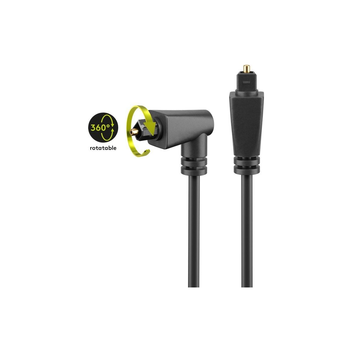 Goobay Vinklet Toslink -kabel og roterbar13160