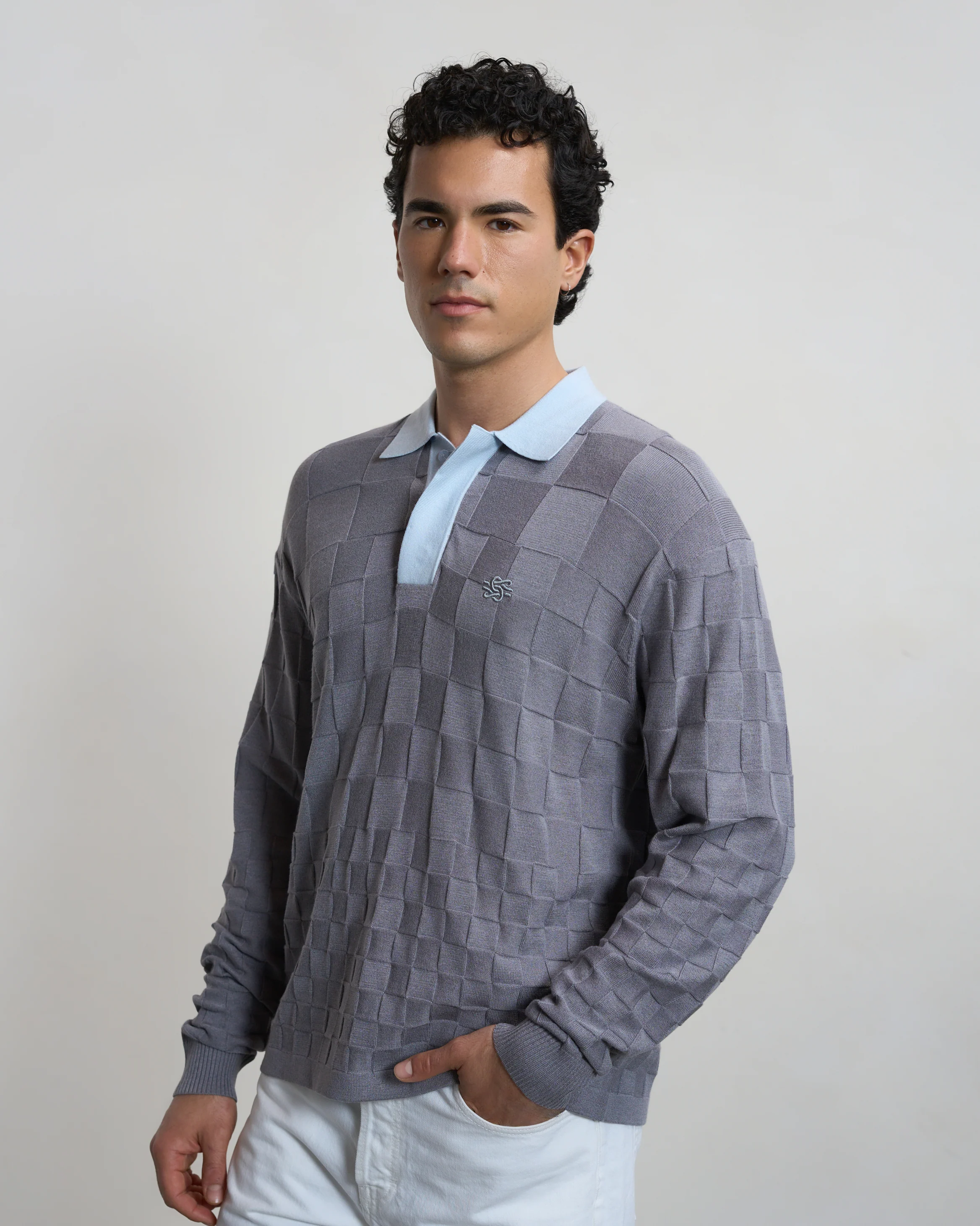 Knit Shirt Rugby Grey