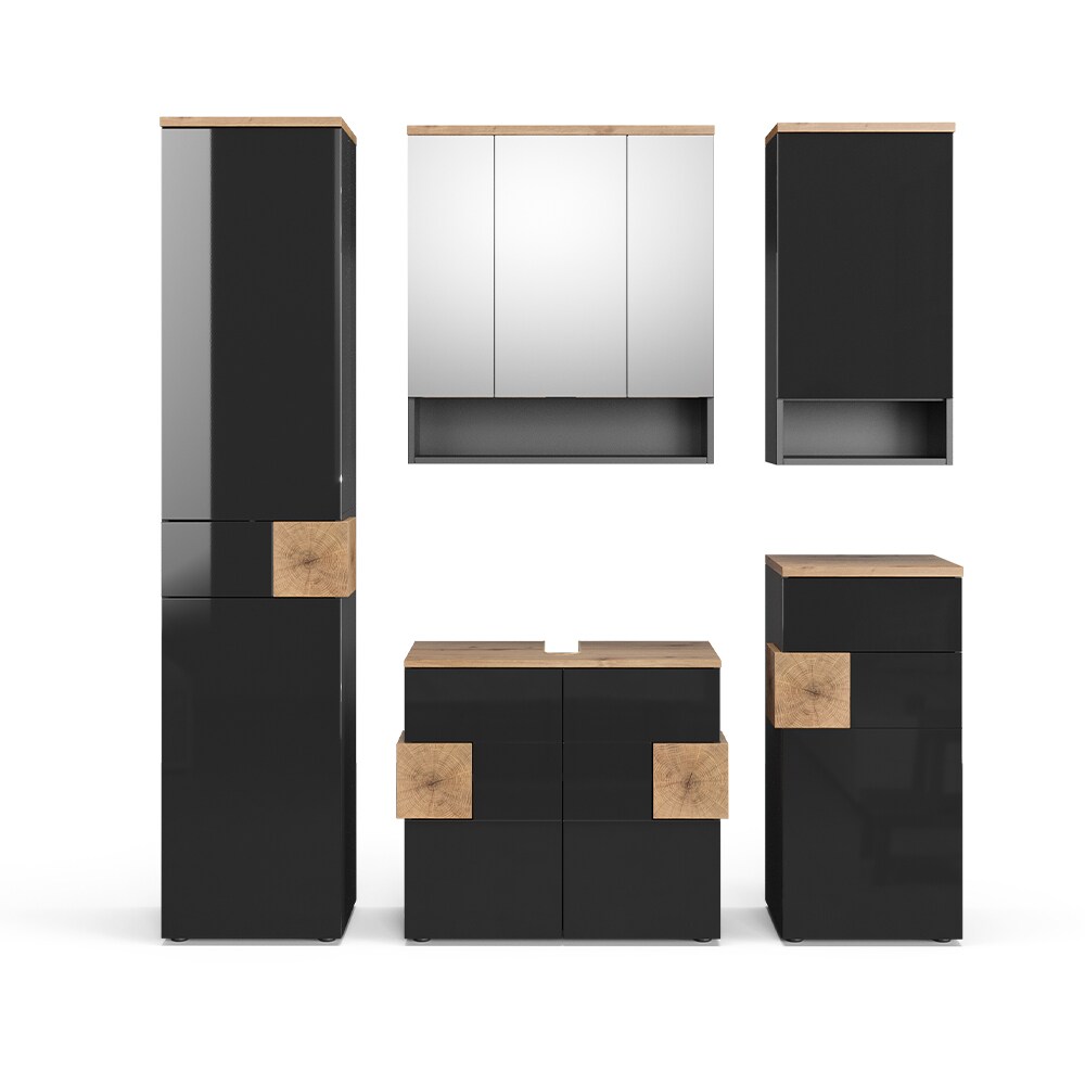 Vicco Badmöbel Set Eden Spiegelschrank Unterschrank Hochschrank Midischrank Bad