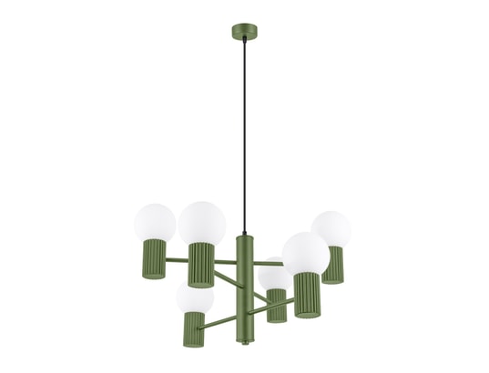 SOLLUX LIGHTING - Lustre halo 6 vert olive