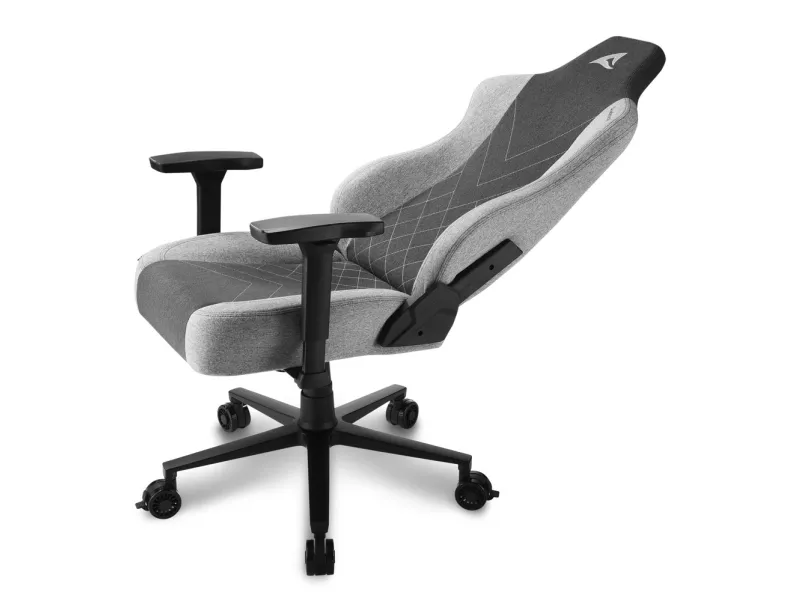 Sharkoon Skiller SGS30 - Spillestol - ergonomisk - høj ryg - armstøtter - T-formet - vippe - drejeled - tekstil, aluminiumlegering, højdensistets støbt skum, stålramme - grå, sort
