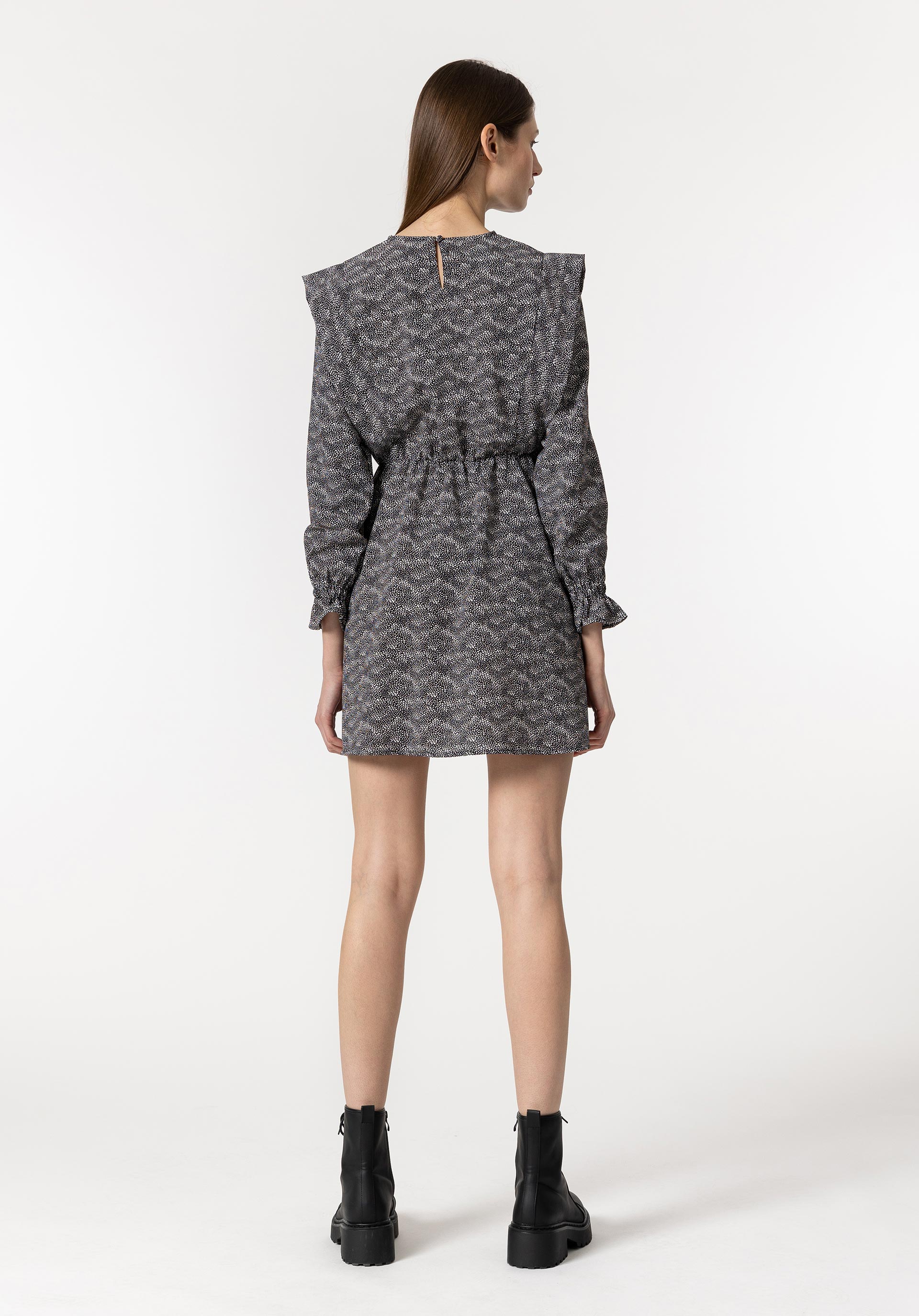 Vestido Estampado com Elástico na Cintura