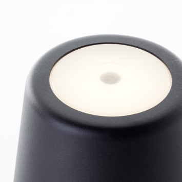 Tafellamp Kaami draagbaar LED 2W voor buiten met USB oplaadbare accu, zwart