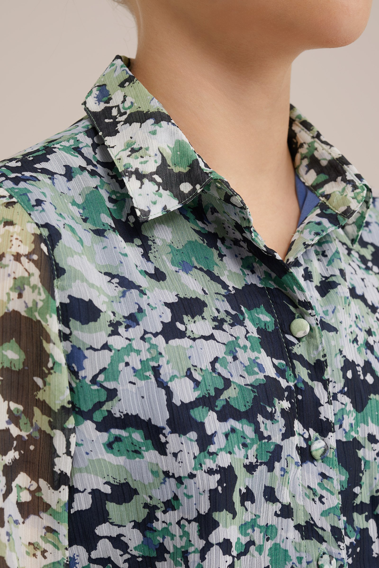 Meisjes jurk met dessin WE Fashion Lichtgroen