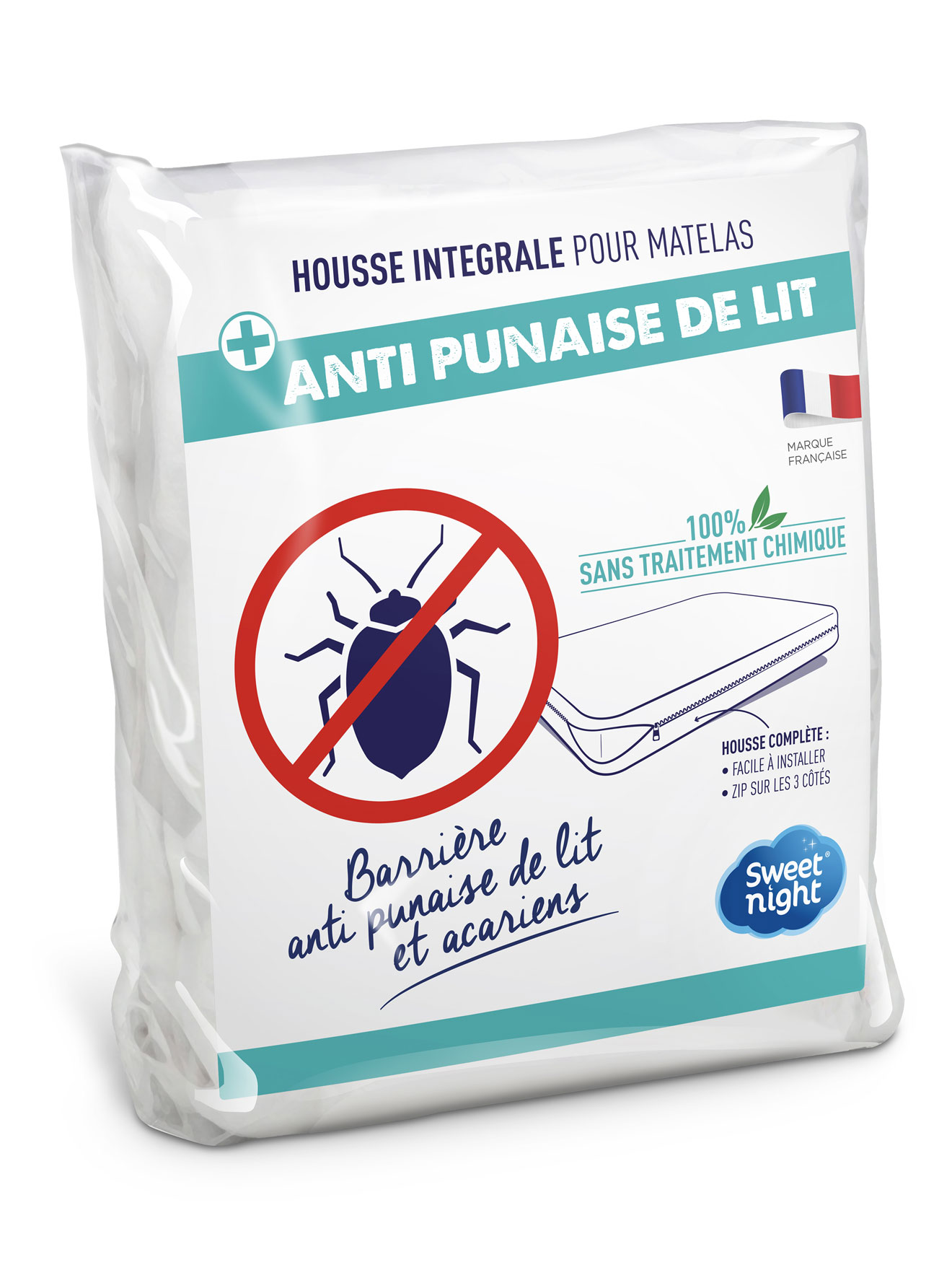 Housse de matelas anti-punaises de lit