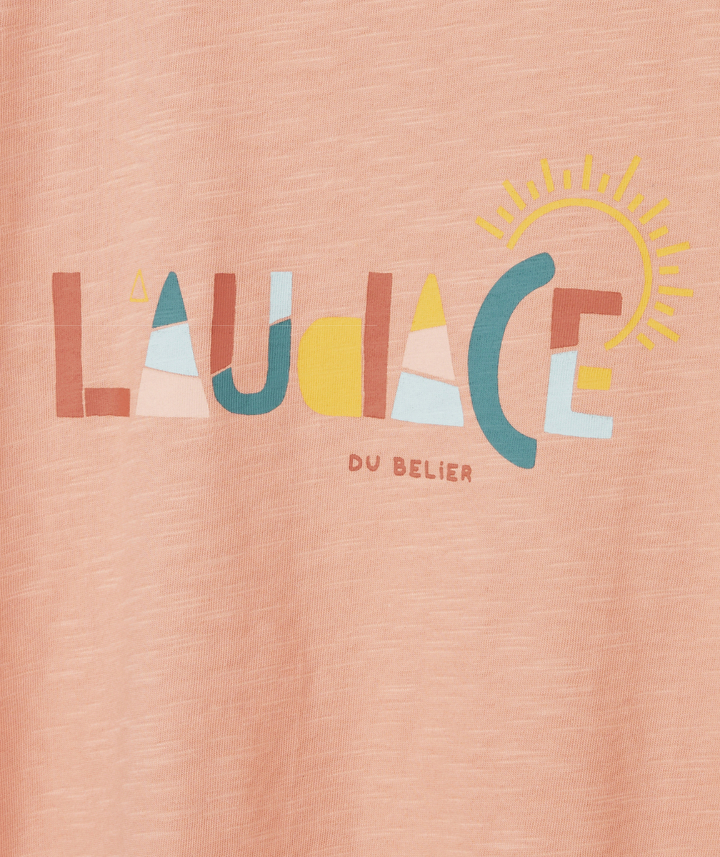 COSMIC VIBES - T-SHIRT ROSE BELIER EN COTON BIO ENFANT