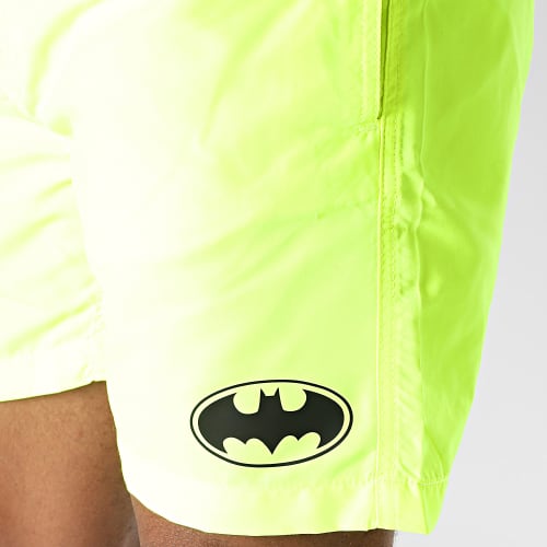 Short De Bain Logo Jaune Fluo