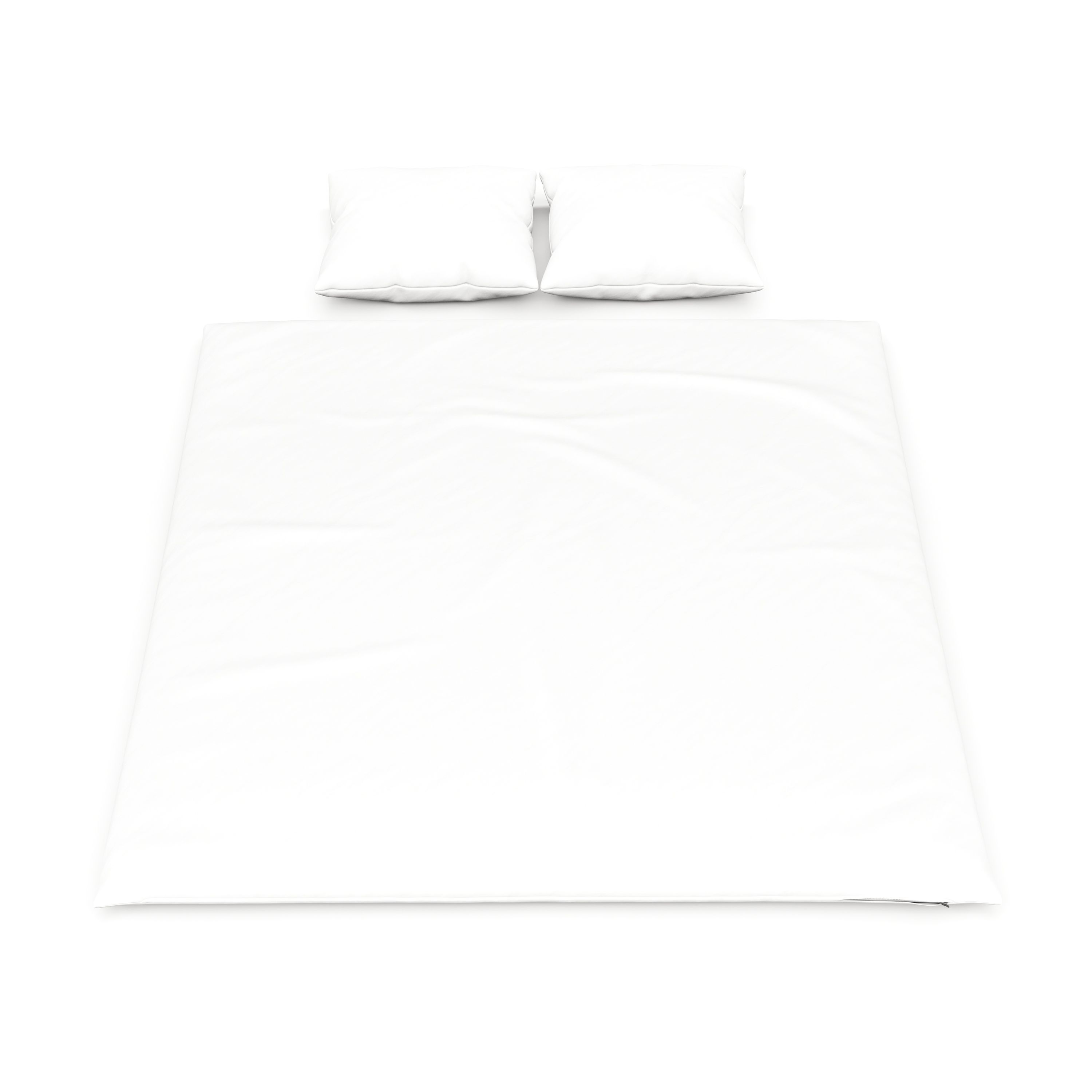 Bettwäsche 3-teilig 65 x 65 cm + 200 x 210 cm weiss