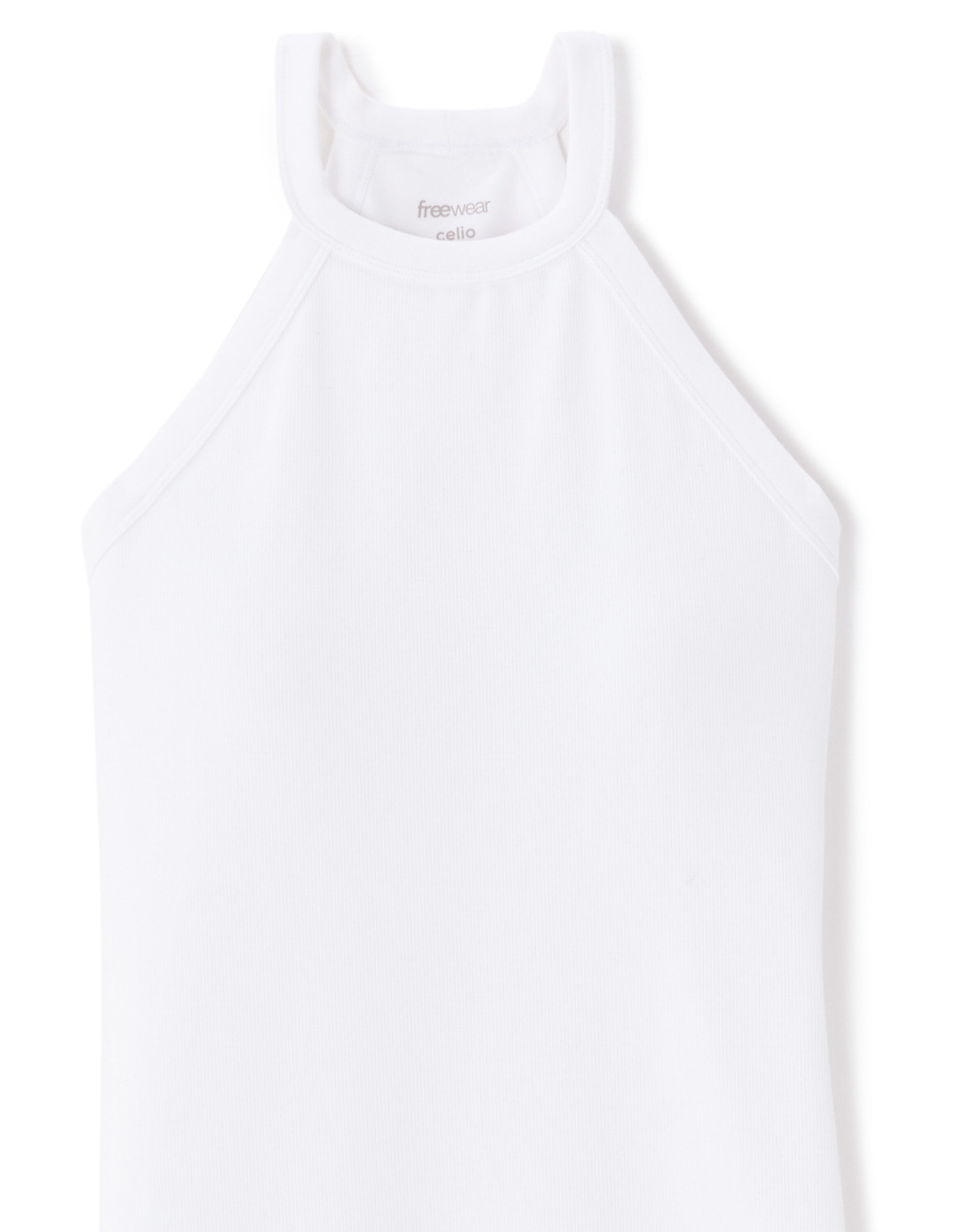 Robe col halter brassière intégrée - blanc
