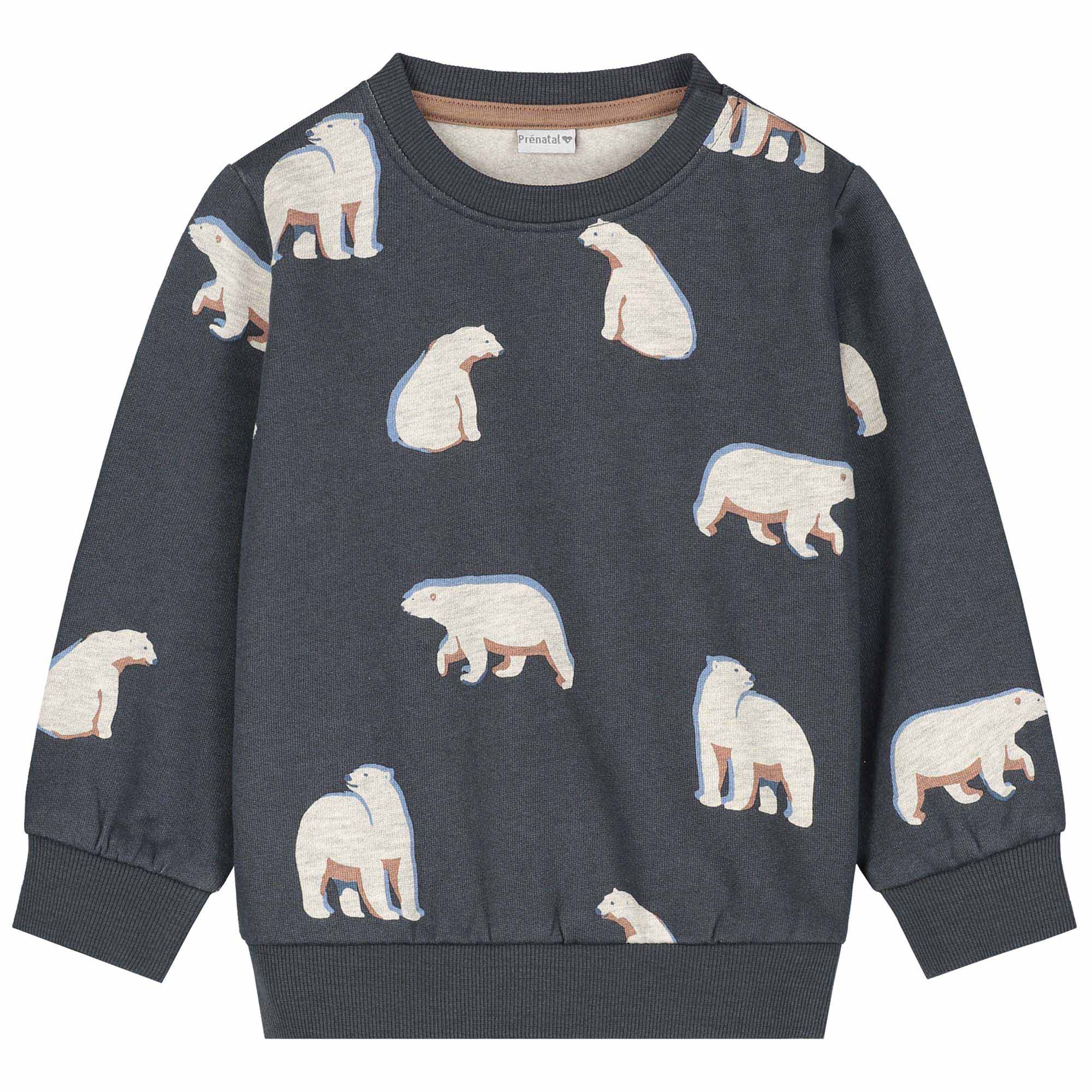 Prénatal peuter sweater lange mouwen all over print blauw