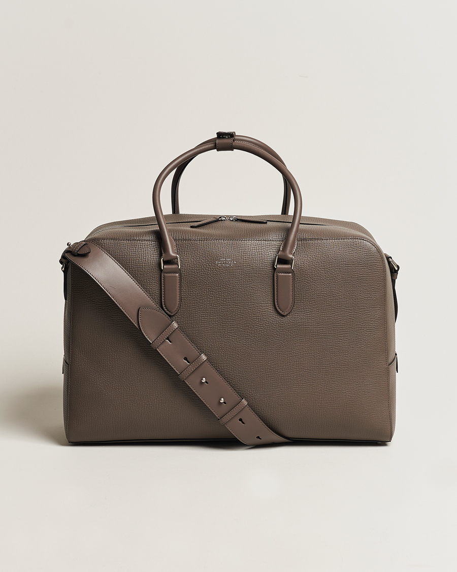 Smythson Ludlow Soft Travel Bag Dark Taupe