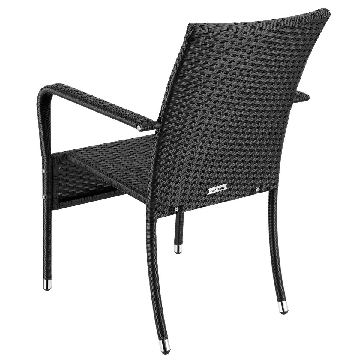 Rotan stoel tectake Girona, duurzaam, 58 x 67 x 90 cm, draagvermogen 120 kg