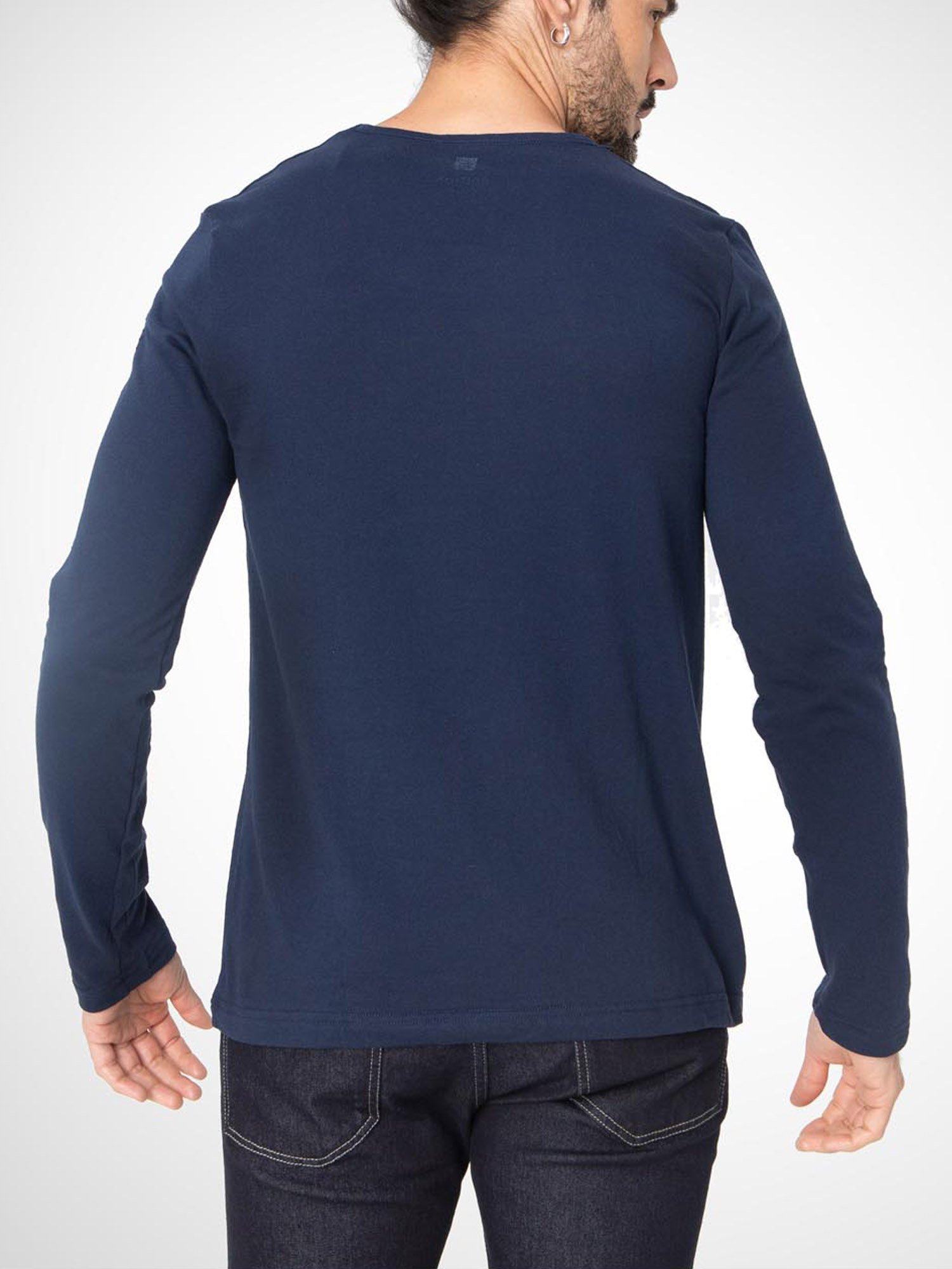 Tee-Shirt Homme Coton et Polyester Recyclés Marine
