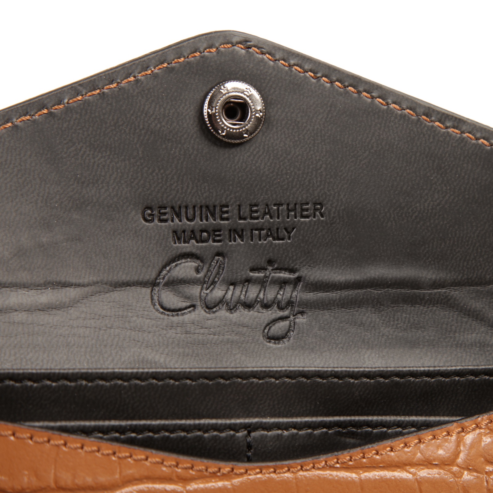 Cluty Abendtasche echt Leder, Made in Italy