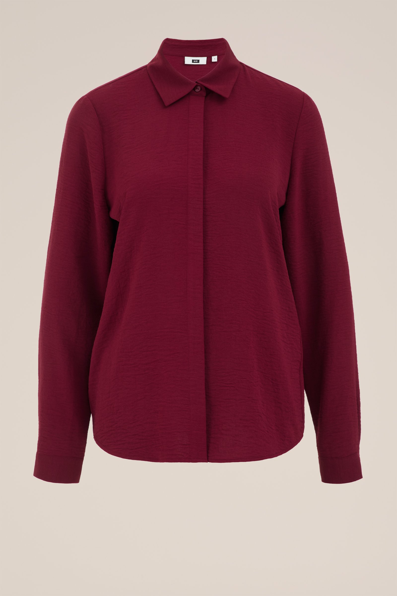 blouse met fijne structuur WE Fashion Donkerrood