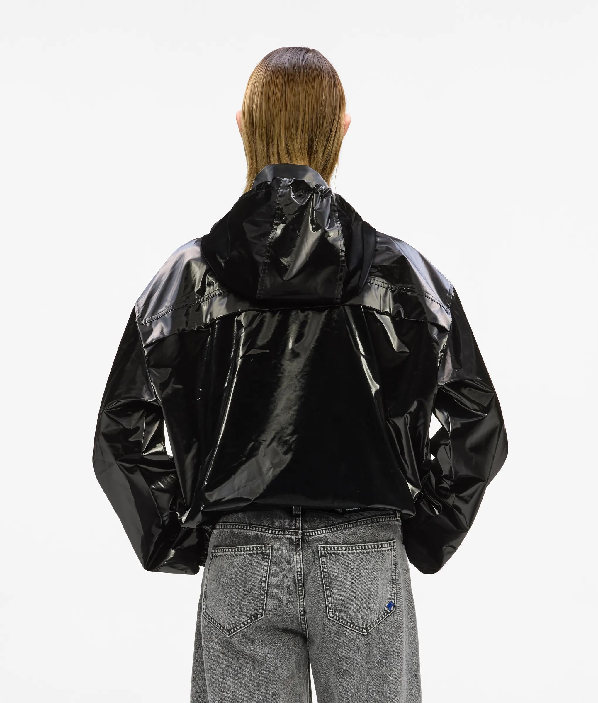 Glanzende capuchon jacket