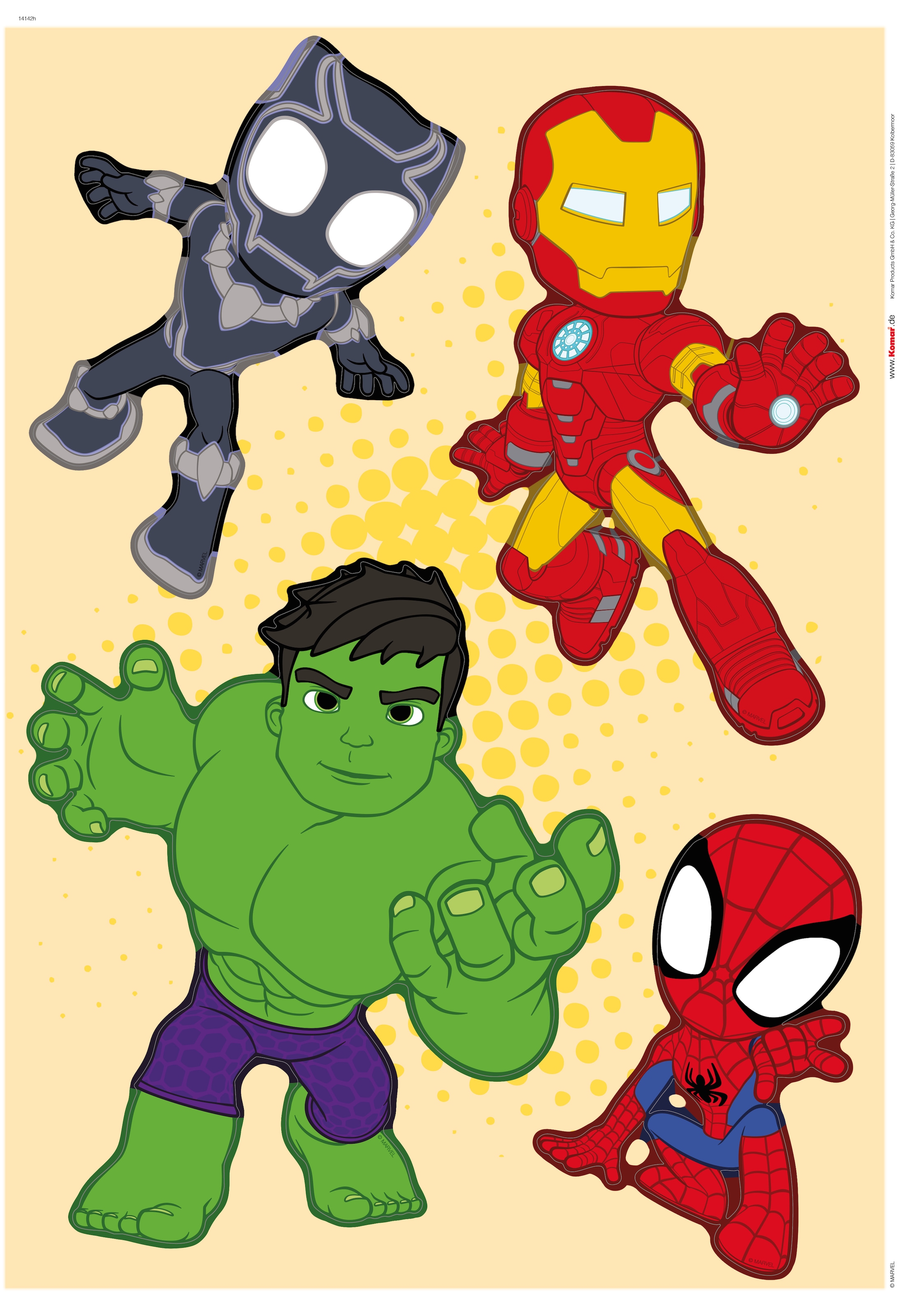Komar Wandtattoo »Spidey and His Amazing Friends Power Group - Grösse 50 x 70 cm« selbstklebend, Wandsticker, Kinderzimmer