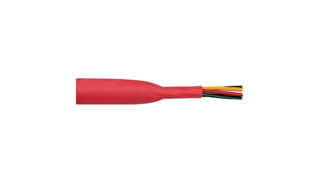 Krympeflex 15stk af 15cm rød fra indvendig Ø9,5 til Ø4,8mm