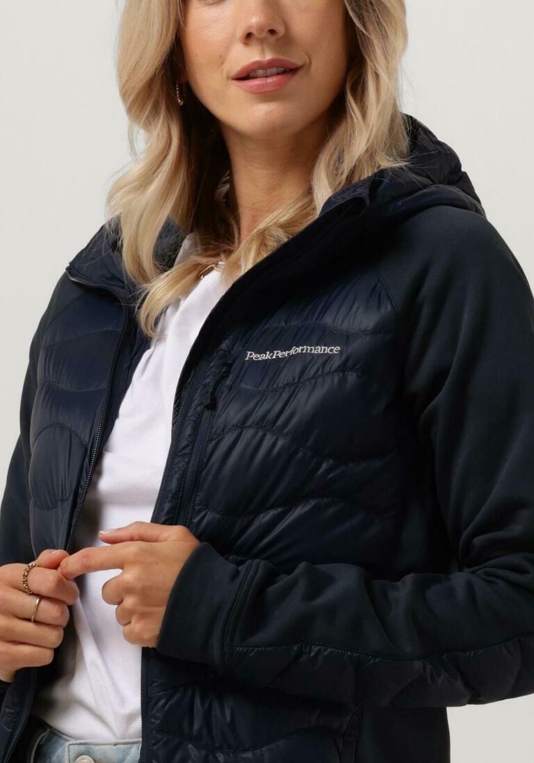 PEAK PERFORMANCE donkerblauwe peak performance jack m helium down hybrid hood