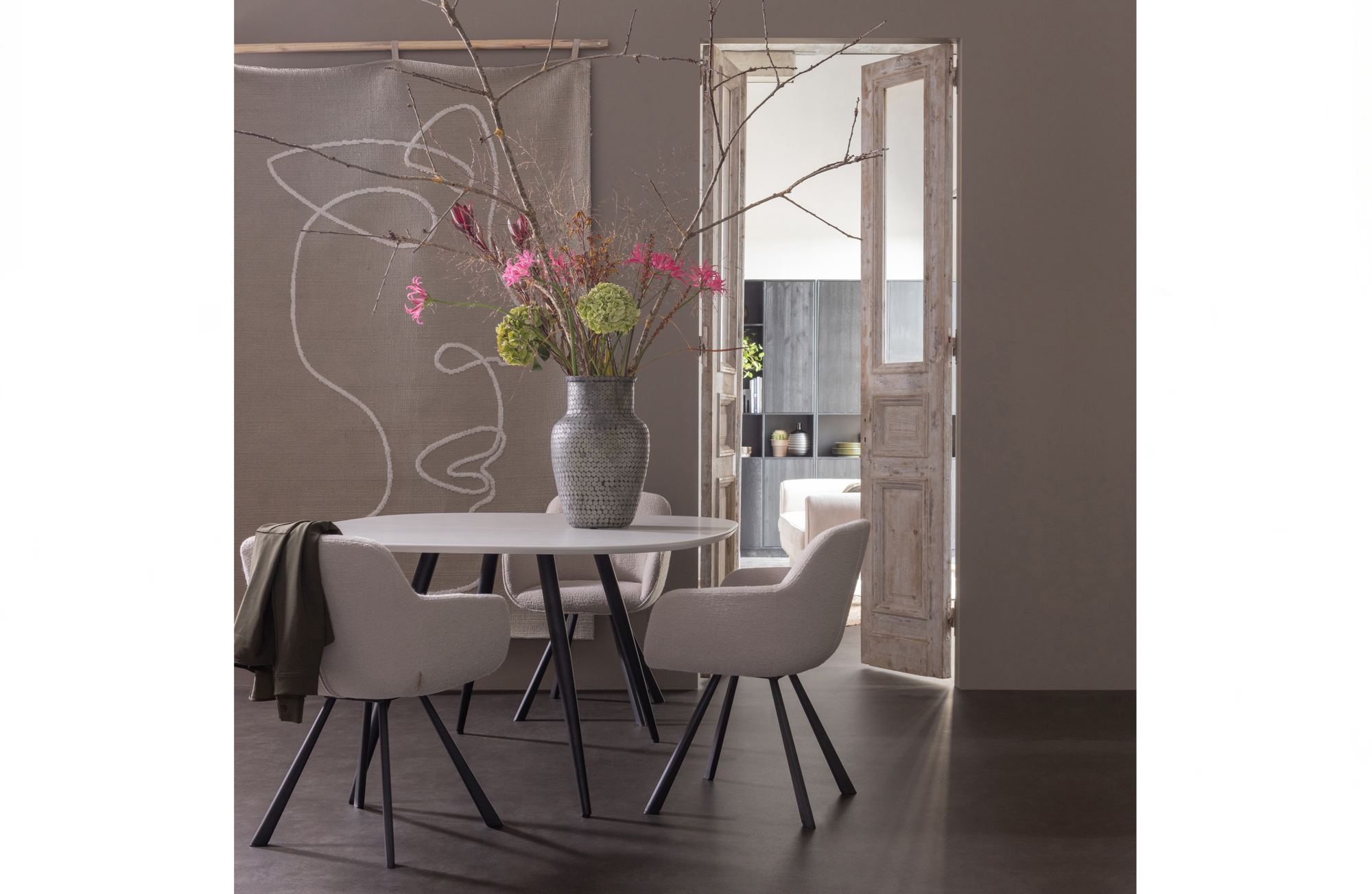 Tafel Tablo organisch essen mist 130x130 - Naturel poten