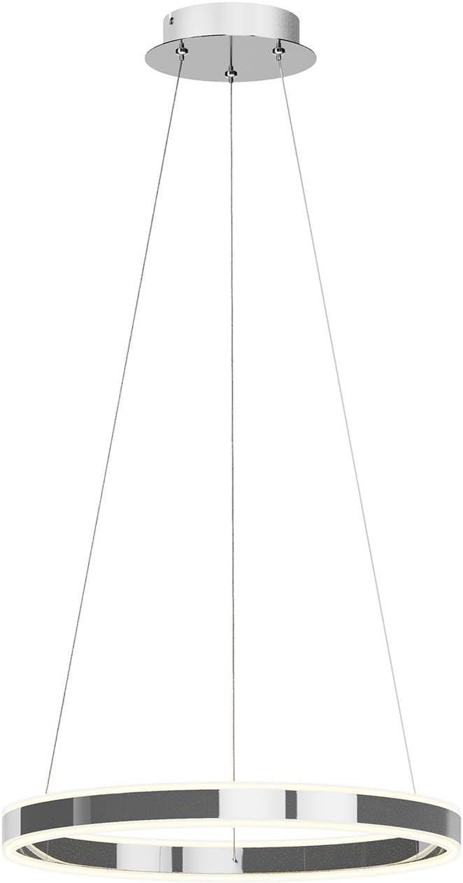 Lucande LED Lyani dimmbar (Modern) in Chrom aus Metall (1 flammig,) Wohnzimmerleuchte